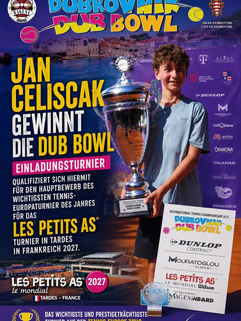 Turniersieg für unseren Spieler Jan Celiscak in Dubrovnik! 